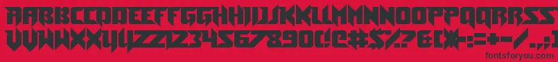 ToeTheLineless Font – Black Fonts on Red Background