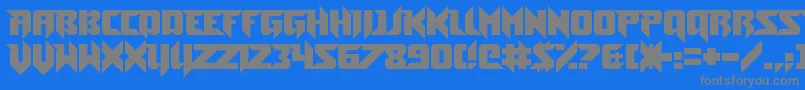 Czcionka ToeTheLineless – szare czcionki na niebieskim tle