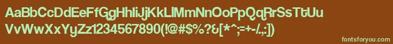 Шрифт CoolveticaRegular – зелёные шрифты на коричневом фоне