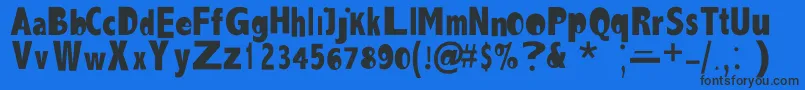 Aezlemonade Font – Black Fonts on Blue Background