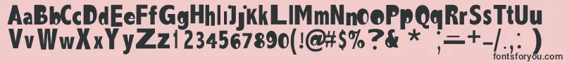 Aezlemonade Font – Black Fonts on Pink Background