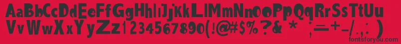 Aezlemonade Font – Black Fonts on Red Background