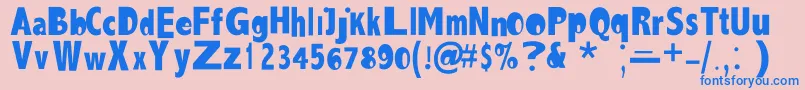 Aezlemonade Font – Blue Fonts on Pink Background