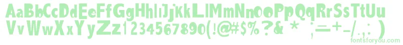 Aezlemonade Font – Green Fonts on White Background