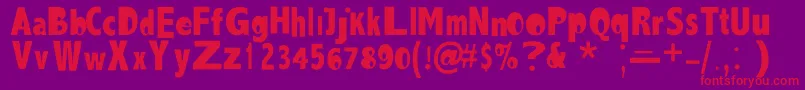 Aezlemonade Font – Red Fonts on Purple Background