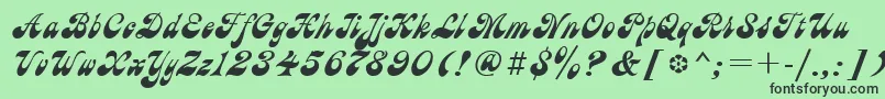 AstroncRegular Font – Black Fonts on Green Background