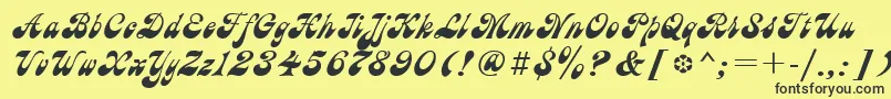 AstroncRegular Font – Black Fonts on Yellow Background