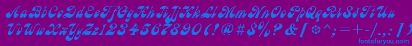 AstroncRegular Font – Blue Fonts on Purple Background