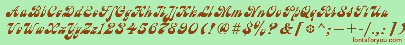 AstroncRegular Font – Brown Fonts on Green Background