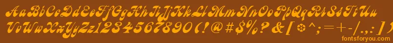 AstroncRegular Font – Orange Fonts on Brown Background