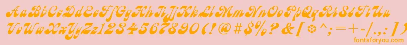 AstroncRegular Font – Orange Fonts on Pink Background