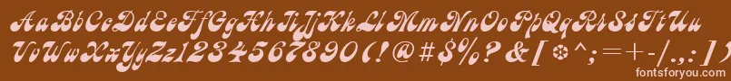 AstroncRegular Font – Pink Fonts on Brown Background