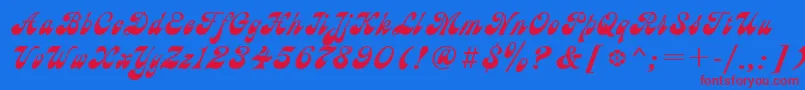 AstroncRegular Font – Red Fonts on Blue Background
