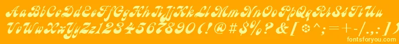 AstroncRegular Font – Yellow Fonts on Orange Background