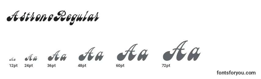 AstroncRegular Font Sizes