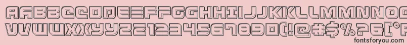 Defconzeroengrave Font – Black Fonts on Pink Background