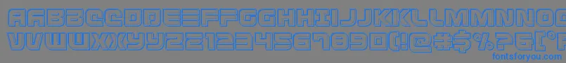 Defconzeroengrave Font – Blue Fonts on Gray Background