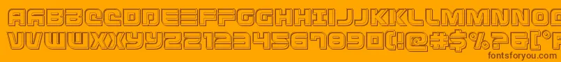 Defconzeroengrave Font – Brown Fonts on Orange Background