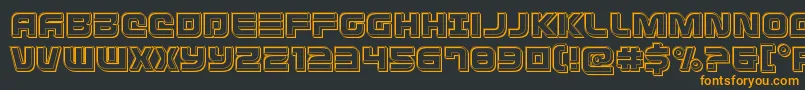 Шрифт Defconzeroengrave – оранжевые шрифты на чёрном фоне