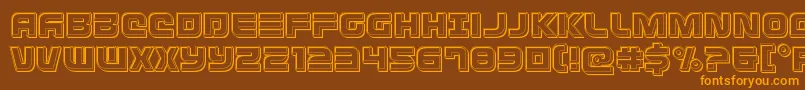 Defconzeroengrave Font – Orange Fonts on Brown Background