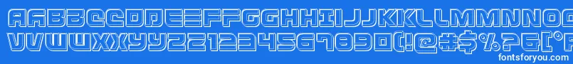 Defconzeroengrave Font – White Fonts on Blue Background