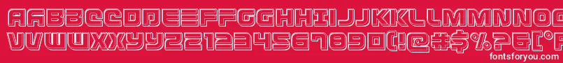 Defconzeroengrave Font – White Fonts on Red Background