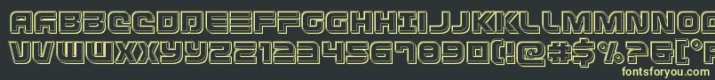 Defconzeroengrave Font – Yellow Fonts on Black Background