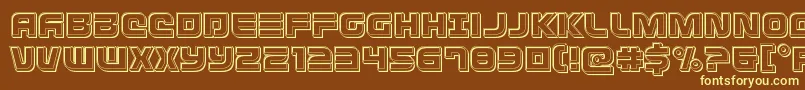 Defconzeroengrave Font – Yellow Fonts on Brown Background