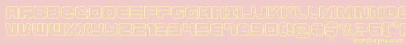 Defconzeroengrave Font – Yellow Fonts on Pink Background