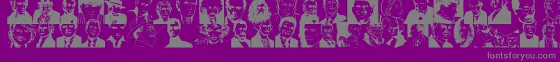 Famous Font – Gray Fonts on Purple Background