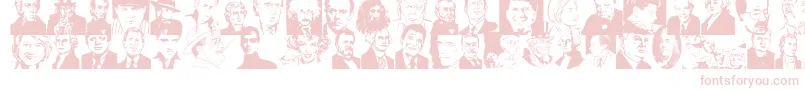 Famous Font – Pink Fonts on White Background