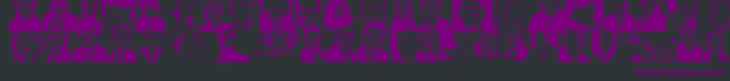 Famous Font – Purple Fonts on Black Background