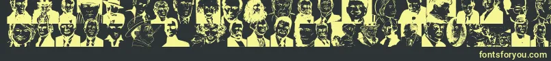Famous Font – Yellow Fonts on Black Background