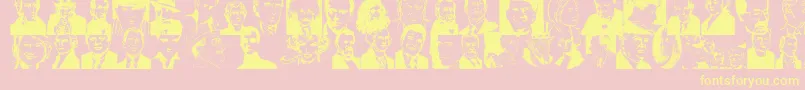 Famous Font – Yellow Fonts on Pink Background