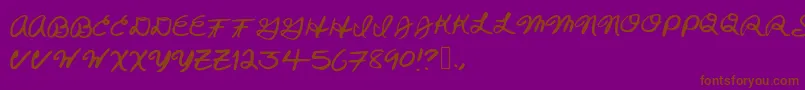 Skeluna Font – Brown Fonts on Purple Background