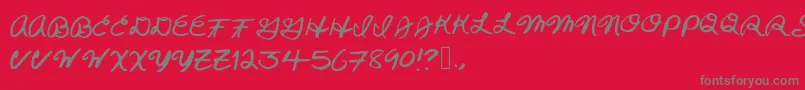 Skeluna Font – Gray Fonts on Red Background