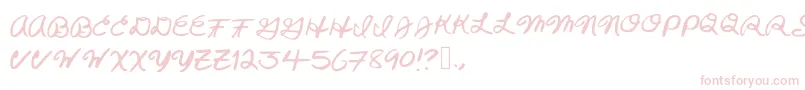 Skeluna Font – Pink Fonts on White Background