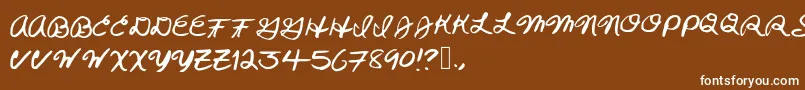Skeluna Font – White Fonts on Brown Background