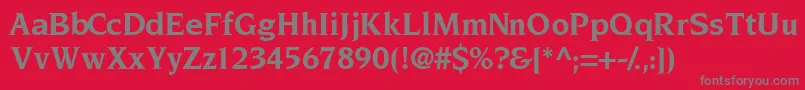 TridentsskBold Font – Gray Fonts on Red Background