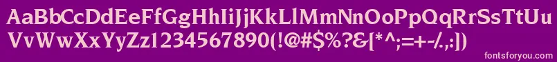 TridentsskBold Font – Pink Fonts on Purple Background