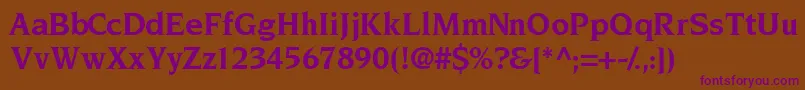 TridentsskBold Font – Purple Fonts on Brown Background