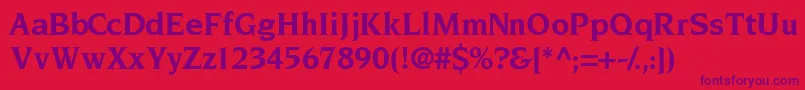 TridentsskBold Font – Purple Fonts on Red Background