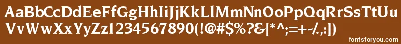 フォントTridentsskBold – 茶色の背景に白い文字