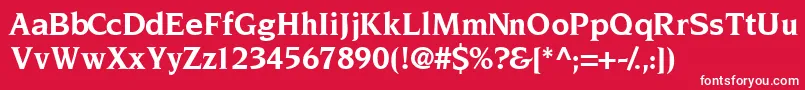 TridentsskBold Font – White Fonts on Red Background