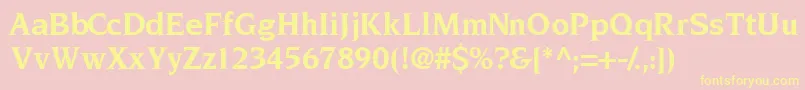 TridentsskBold Font – Yellow Fonts on Pink Background