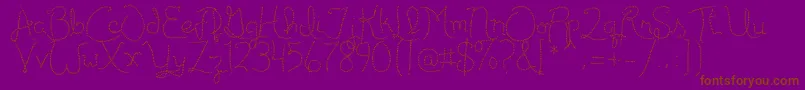 Publicitebasic Font – Brown Fonts on Purple Background