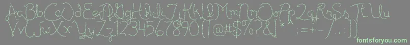 Więcej informacji o czcionce Publicitebasic Czcionka Publicitebasic – zielone czcionki na szarym tle