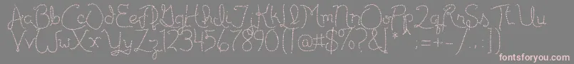 Publicitebasic Font – Pink Fonts on Gray Background