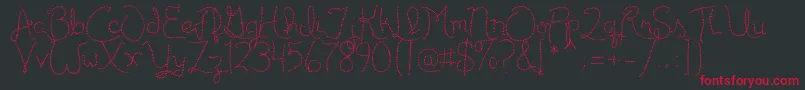 Publicitebasic Font – Red Fonts on Black Background