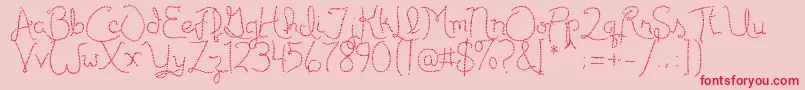 Publicitebasic Font – Red Fonts on Pink Background